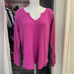 NWOT Knox Rose Raspberry Long Sleeve Top